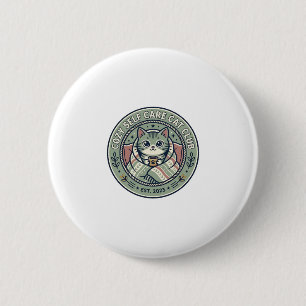 Cosy Self Care Cat Cat Graphic Tee Art - Cosy Self 6 Cm Round Badge