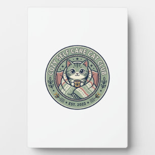 Cosy Self Care Cat Cat Graphic Tee Art - Cosy Self Plaque