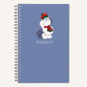 Cosy Sheepdog Simple Dog Lover Winter Custom Notebook
