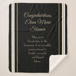 Cosy Sherpa Gift! Unique Graduation blanket
