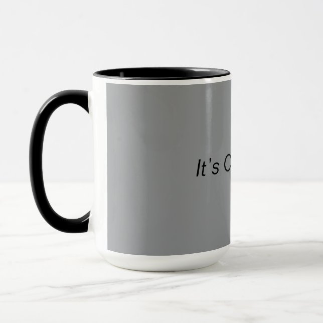 Cosy Sips Coffee Mug – Grey Edition (Left)