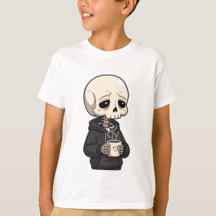 Cosy Skeleton Coffee Kids T-Shirt