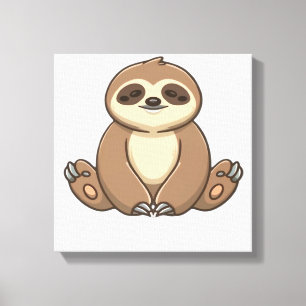 Cosy Sloth Classic T-Shirt Canvas Print