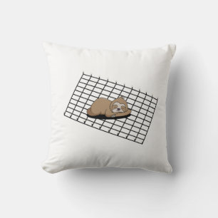 Cosy Sloth on a Net Pillow