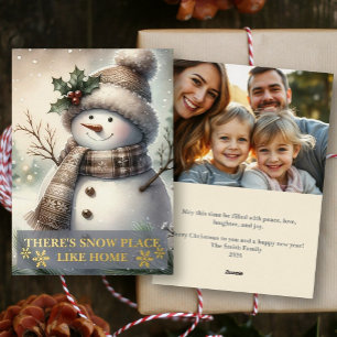 Cosy Snowman Christmas Photo