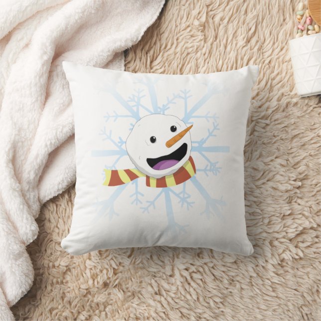 Cosy Snowman Throw Pillow (Blanket)