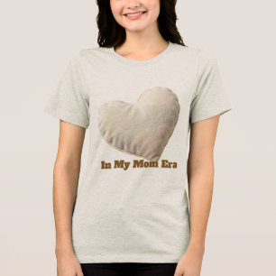 Cosy Soft Heart Minimalist Mama Throw Tri-Blend Shirt
