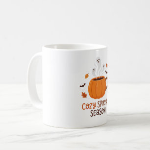 Cosy Spooky Season Cute Ghost Pumpkin Halloween Coffee Mug