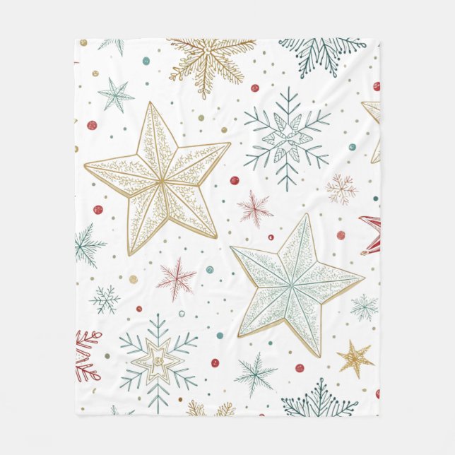 "Cosy Starry Night Fleece Blanket (Front)