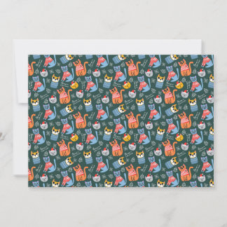 Cosy Sweater Cats Merry Christmas Holiday Card