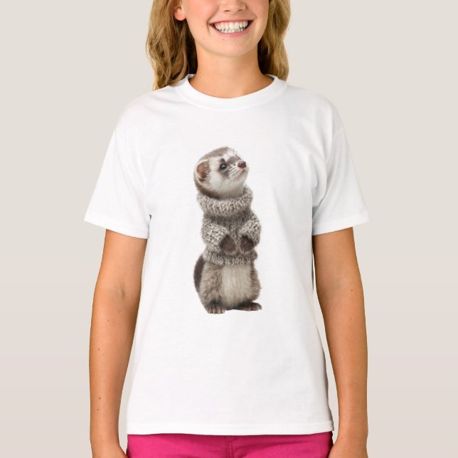 Cosy Sweater Curious Ferret Kids (Front)