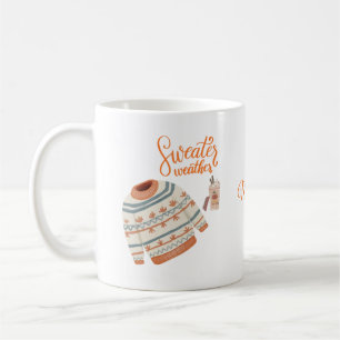 Cosy Sweater Weather Mug with Custom Name Autumn