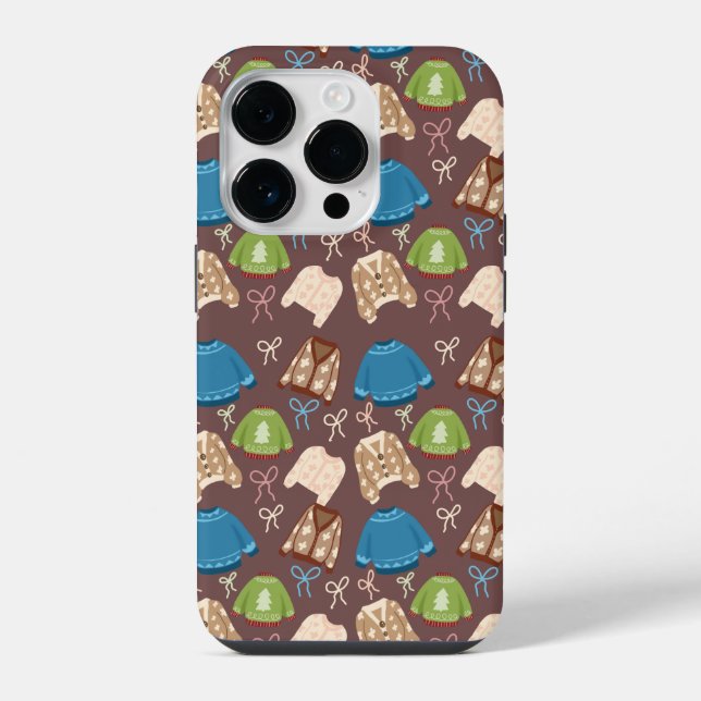 Cosy Sweaters & Ribbons Pattern Phone Case (Back)