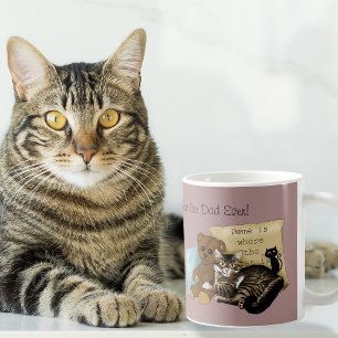 Cosy Tabby Pink Father's Day Coffee Mug