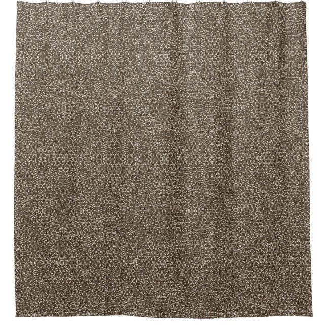 Cosy Taupe Shower Curtain (Front)