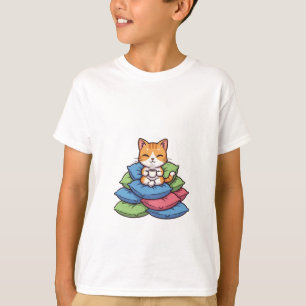 Cosy Tea Time Ginger Cat Kids T-Shirt