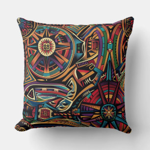 Cosy Teal "Chronicle of the Ancients" Plush Throw  Cushion