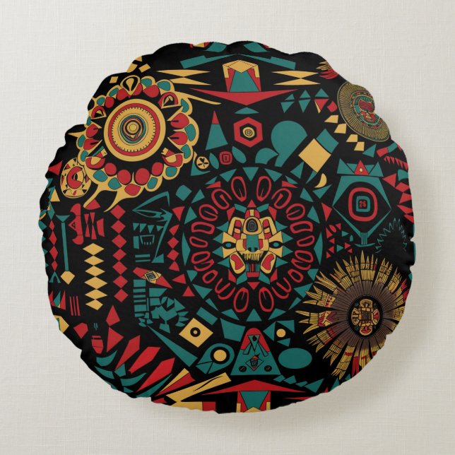Cosy Teal "Heritage-Inspired Patterns" Cushion 41c (Front)