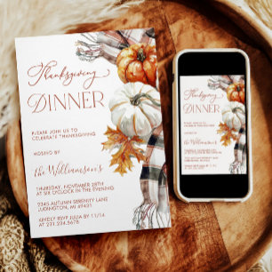 Cosy Thanksgiving Dinner Invitation