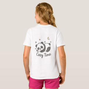 Cosy Time Panda Kids T-Shirt Cute Kawaii Tee