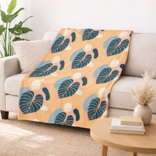 Cosy Tropical Print Fleece Blanket