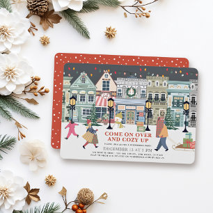 Cosy Up Christmas Holiday Town Holiday Party Card