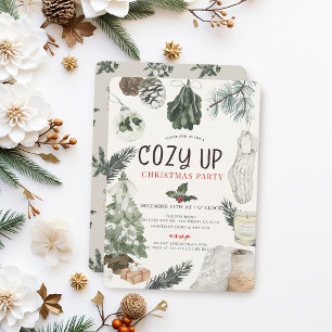 Cosy Up Comfy Holiday Items Christmas Party Invitation