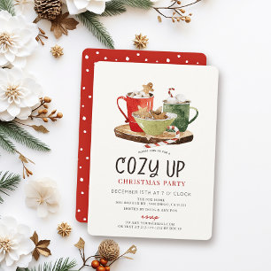 Cosy Up Cookies & Cocoa Christmas Holiday Party Invitation