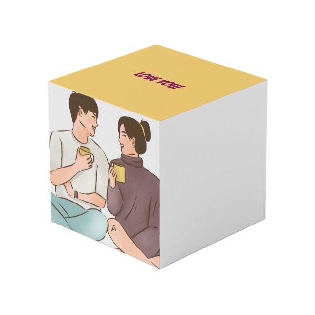 Cosy Valentine's Day Cube (Front Angled)