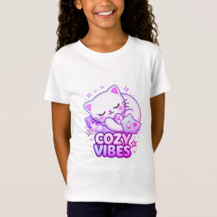 Cosy Vibe Cat Sticker Cute Sleeping Cat T-Shirt
