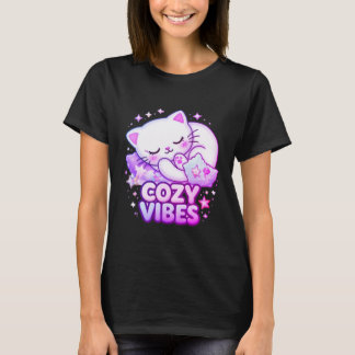 Cosy Vibe Cat Sticker | Cute Sleeping Cat T-Shirt
