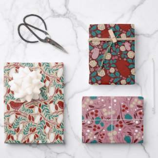 Cosy Vintage Christmas Gift Wrapping Paper Sheet