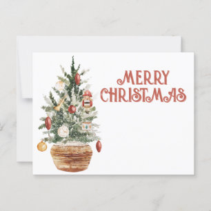 Cosy vintage Christmas tree Postcard
