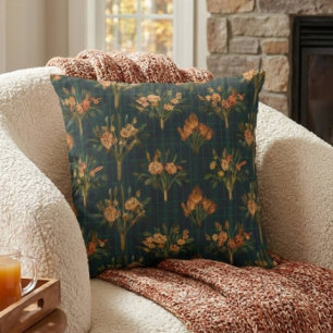 Cosy Vintage Fall Floral Cushion