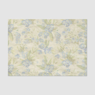 Cosy vintage floral textile Forget Me Not Tissue Paper