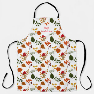 Cosy warm Autumn leaves pattern Thanksgiving Apron