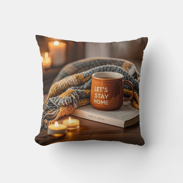 Cosy warm candle lit evening  cushion (Front)