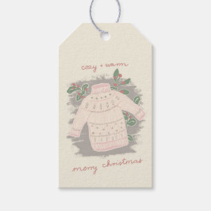 Cosy & Warm Christmas Gift Tag - Merry Christmas