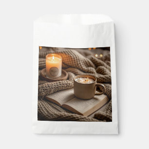 Cosy warm evening candles and blanket favour bags