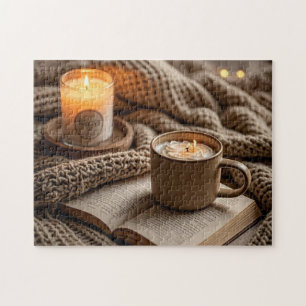 Cosy warm evening candles and blanket  jigsaw puzzle