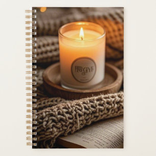 Cosy warm evening candles and blanket  planner