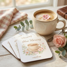 Cosy Watercolor Coffee & Floral Illustration