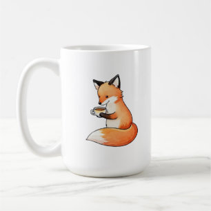 Cosy Watercolor Fox Holding Coffee Mug