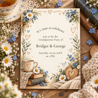 Cosy Watercolor Grandparents Day Brunch Invitation