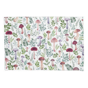 Cosy Watercolor Mushrooms Pattern   Pillowcase
