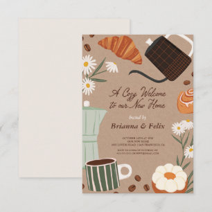 cosy welcome follage Green Housewarming Party Invitation