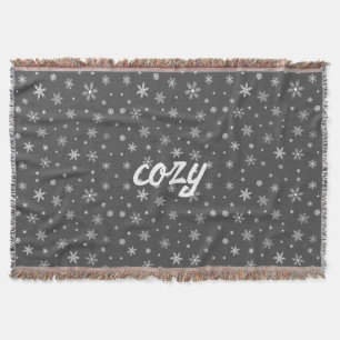 cosy welcome snowflake throw blanket