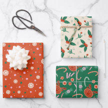 Cosy Whimsical Gift Wrapping Paper - Designs Set 3