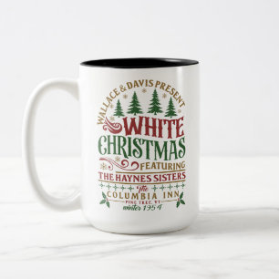 Cosy White Winter Holiday Movie – Merry Christmas Two-Tone Coffee Mug