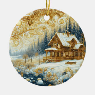 "Cosy Winter Abode" Ceramic Tree Decoration